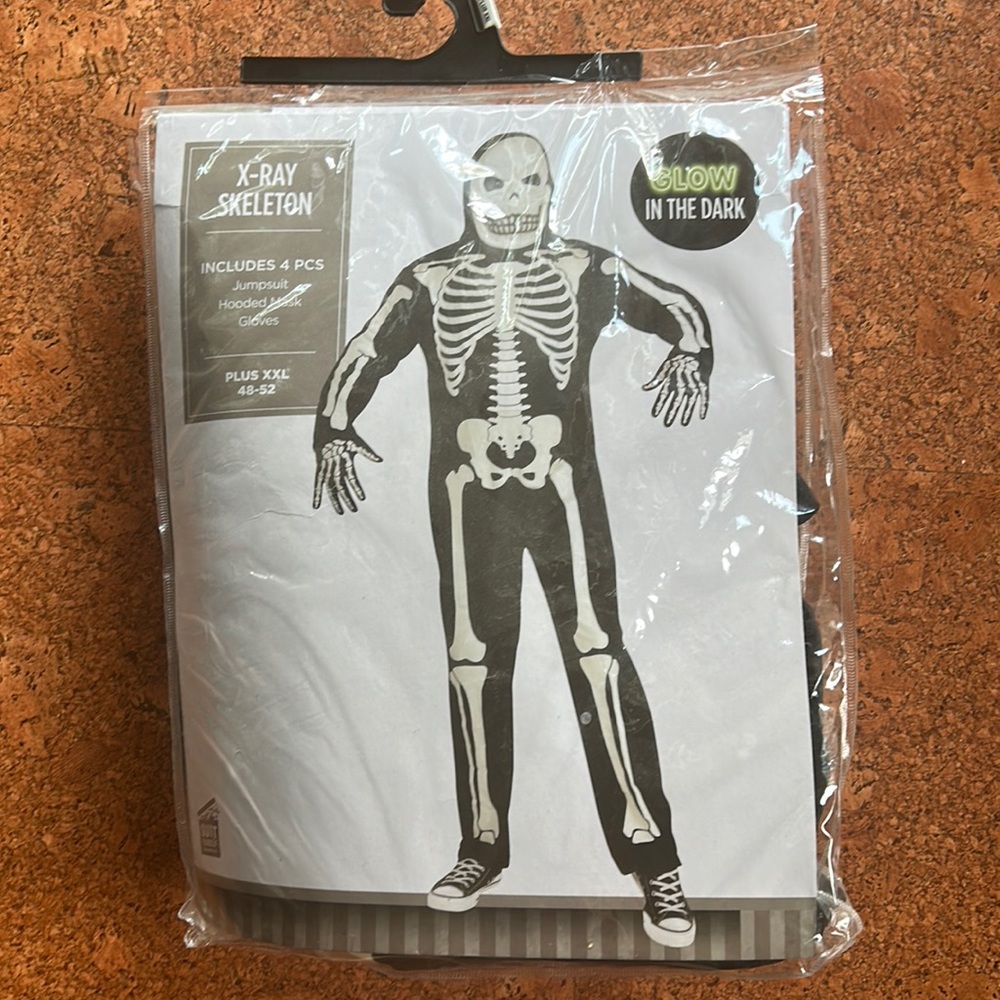 Adult Glow-in-the-Dark Skeleton Suit (XXL) - Worn 1x